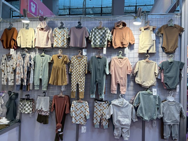 The childrenswear range on the wall