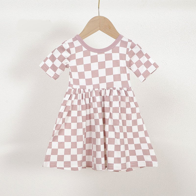 Bamboo Checkered Baby Dress BD88F