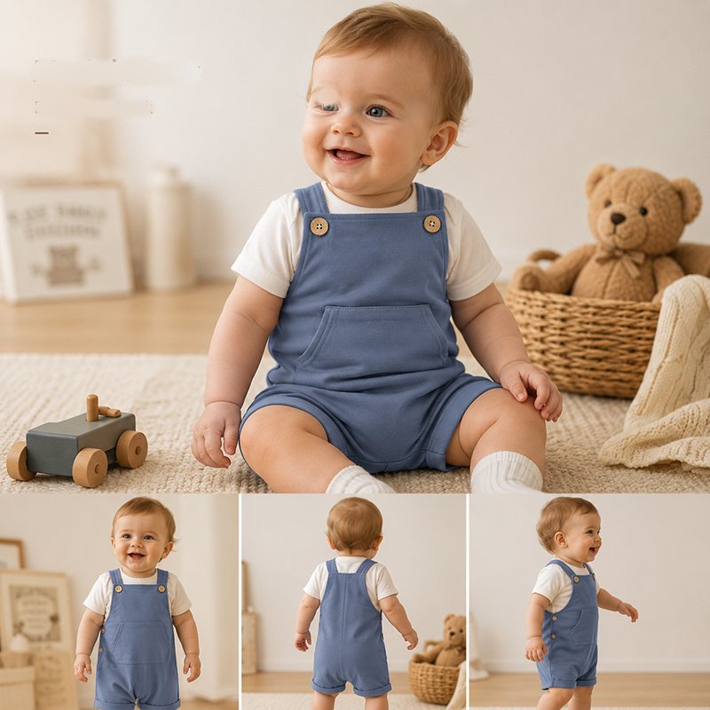 Baby Dungaree Shorts BL21F — view 9