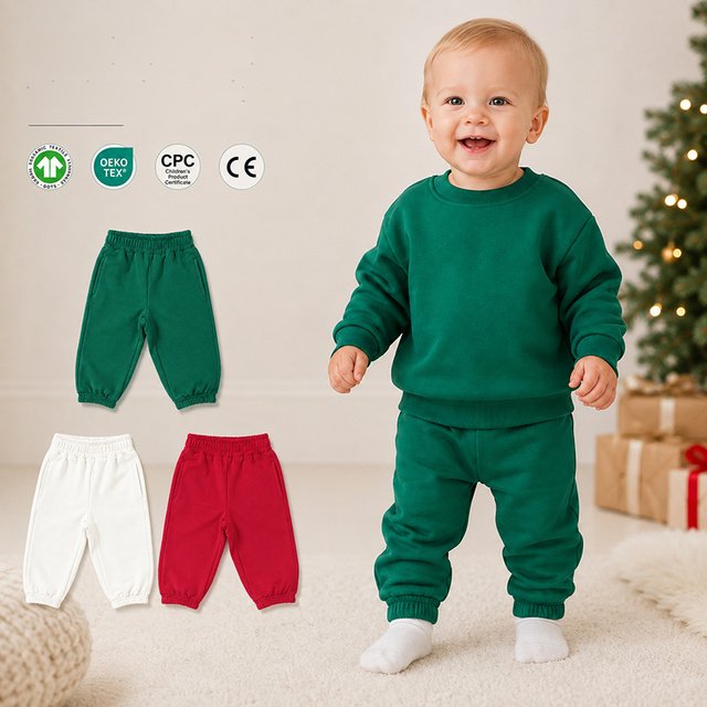 French Terry Sweatshirt & Jogger Set BL95F view 3