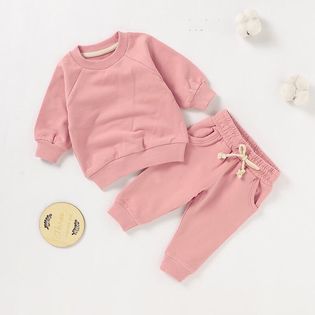 French Terry Sweatshirt & Jogger Set BS48F view 2