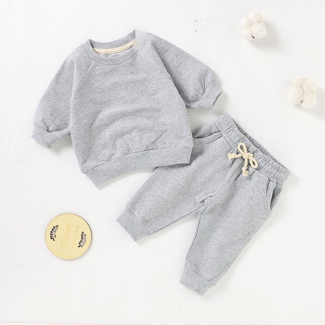 French Terry Sweatshirt & Jogger Set BS48F view 4