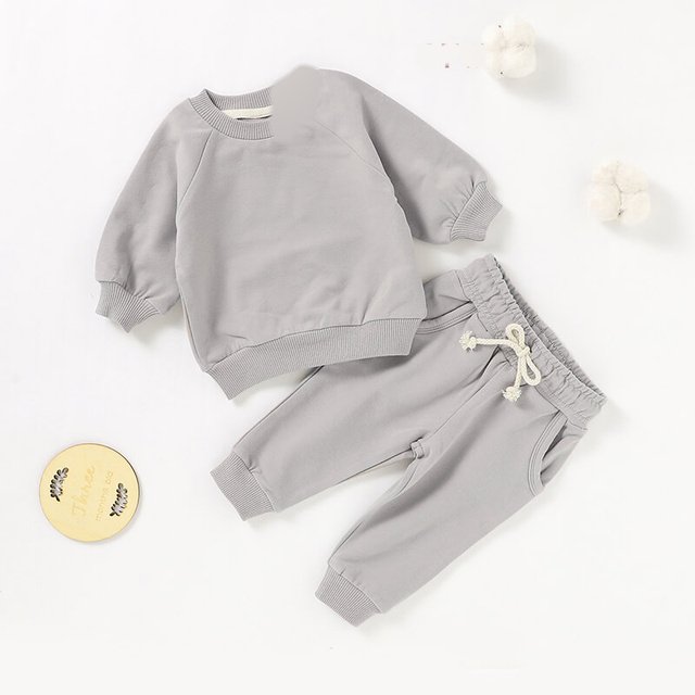 French Terry Sweatshirt & Jogger Set BS48F view 7