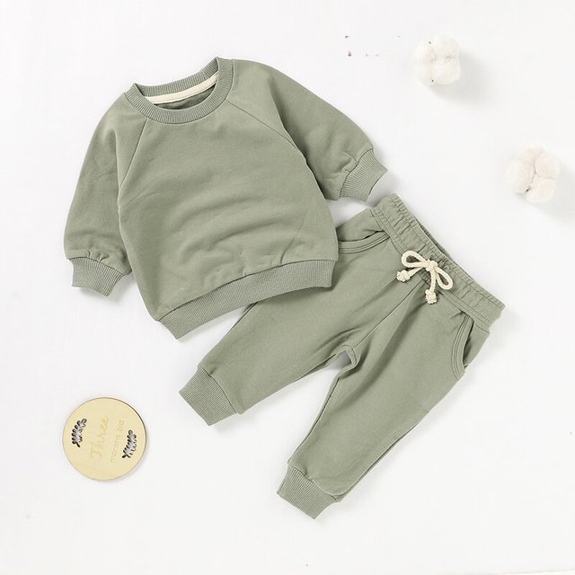 French Terry Sweatshirt & Jogger Set BS48F view 8