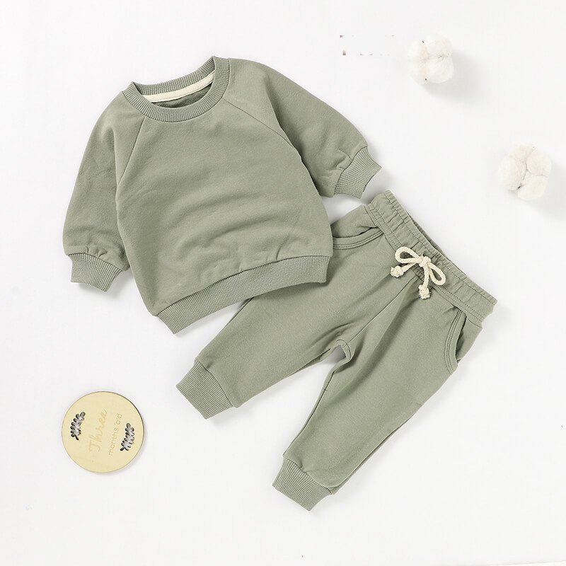 French Terry Sweatshirt & Jogger Set BS48F — view 8