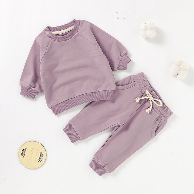 French Terry Sweatshirt & Jogger Set BS48F view 9