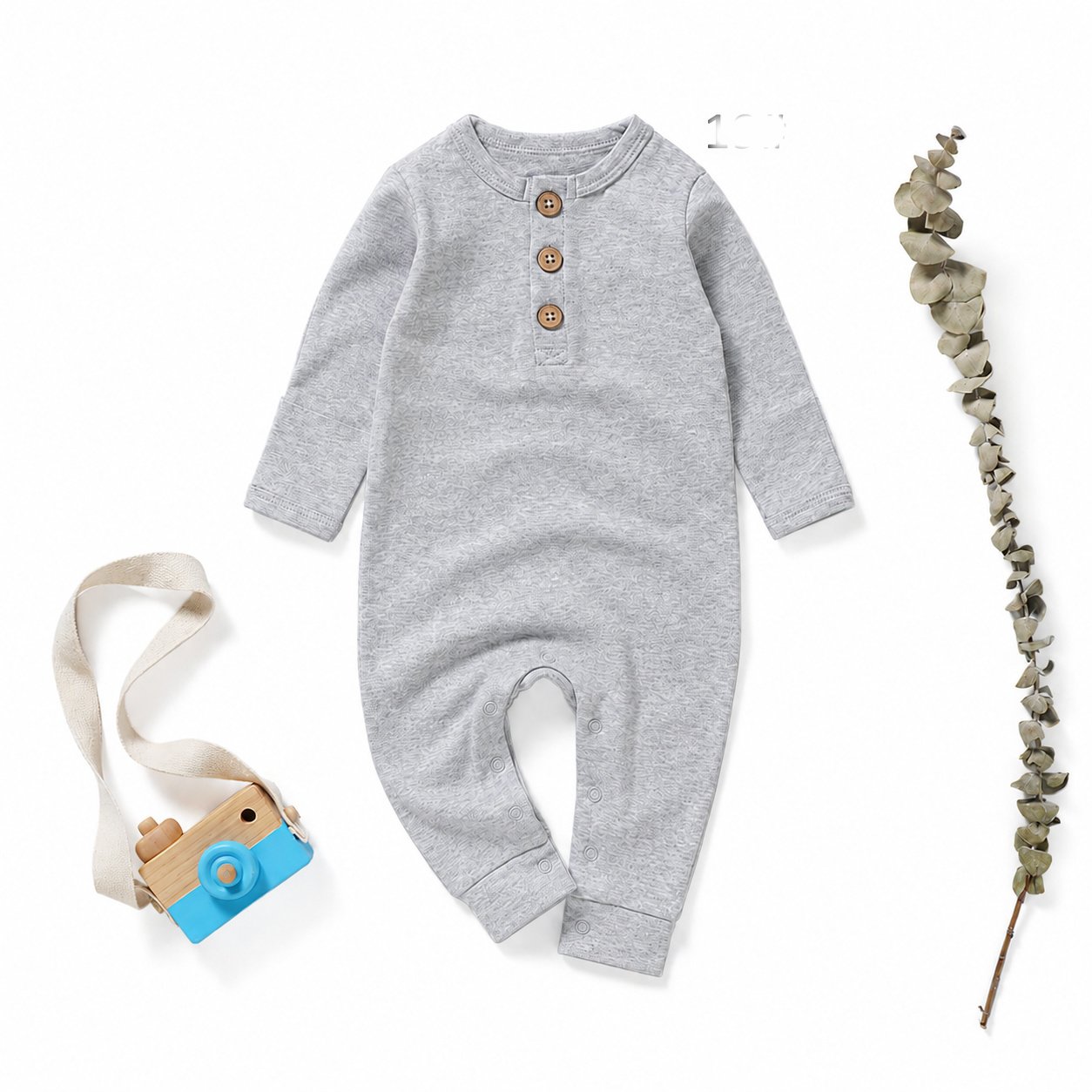 Interlock Henley Romper BR38F — view 3