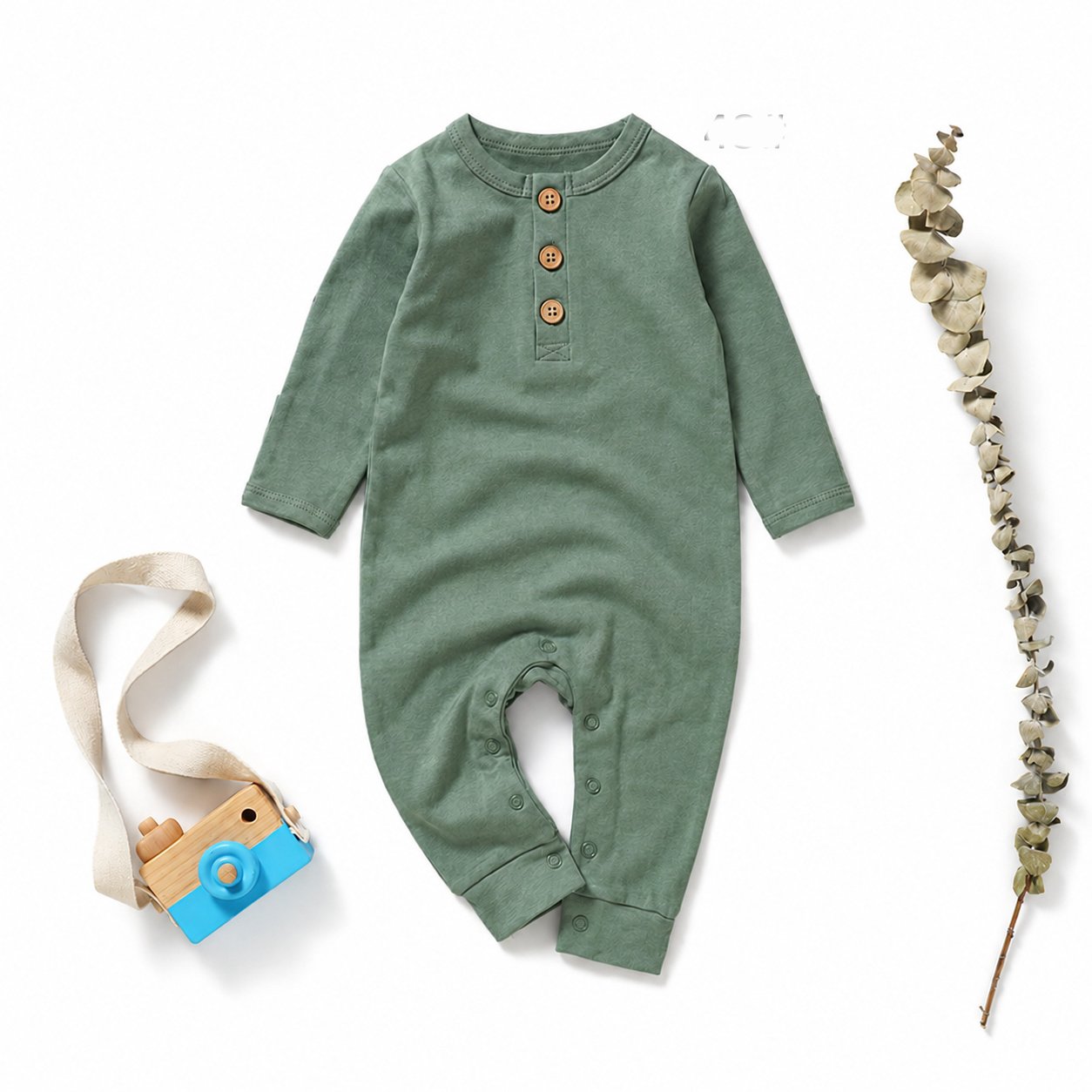 Interlock Henley Romper BR38F — view 5