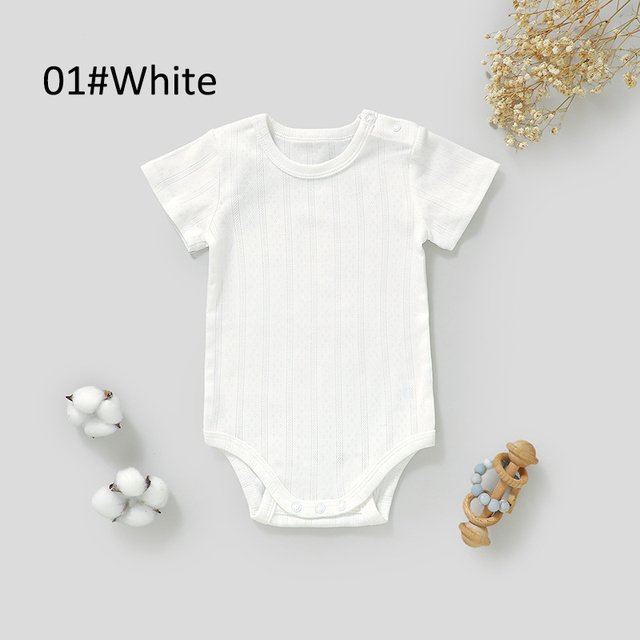 Pointelle Jacquard Bodysuit (Short Sleeve) BB140 by Aston Garment