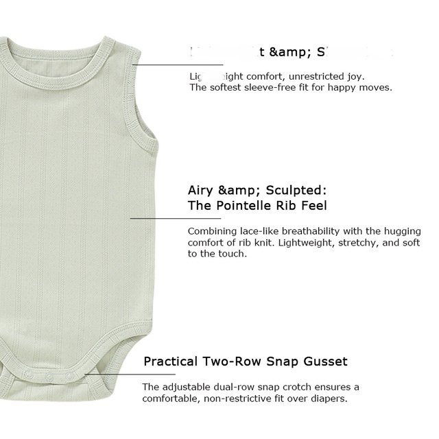 Pointelle Jacquard Bodysuit (Sleeveless) BB139 view 6