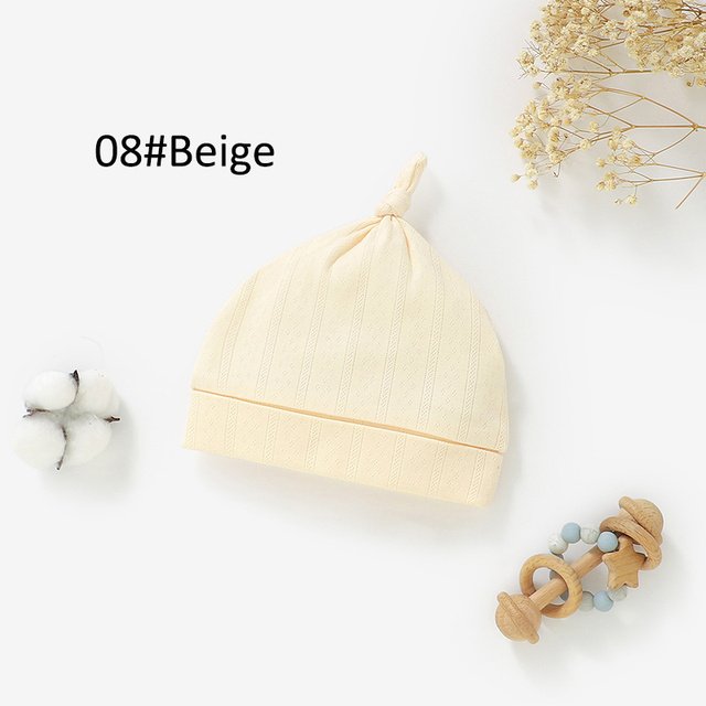 Pointelle Jacquard Knot Hat ABH42F view 2