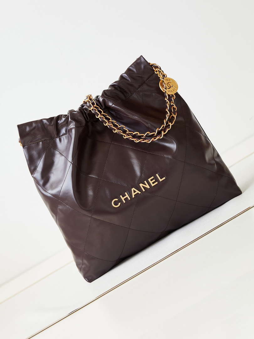 Chanel 22 AS3260 Small Bag Dark Brown