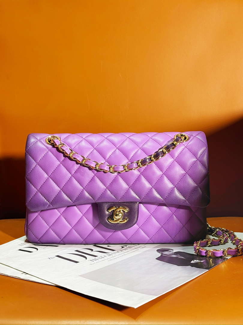 Chanel A01112 Flap Classic 11.12 Bag Gradient Lambskin Purple