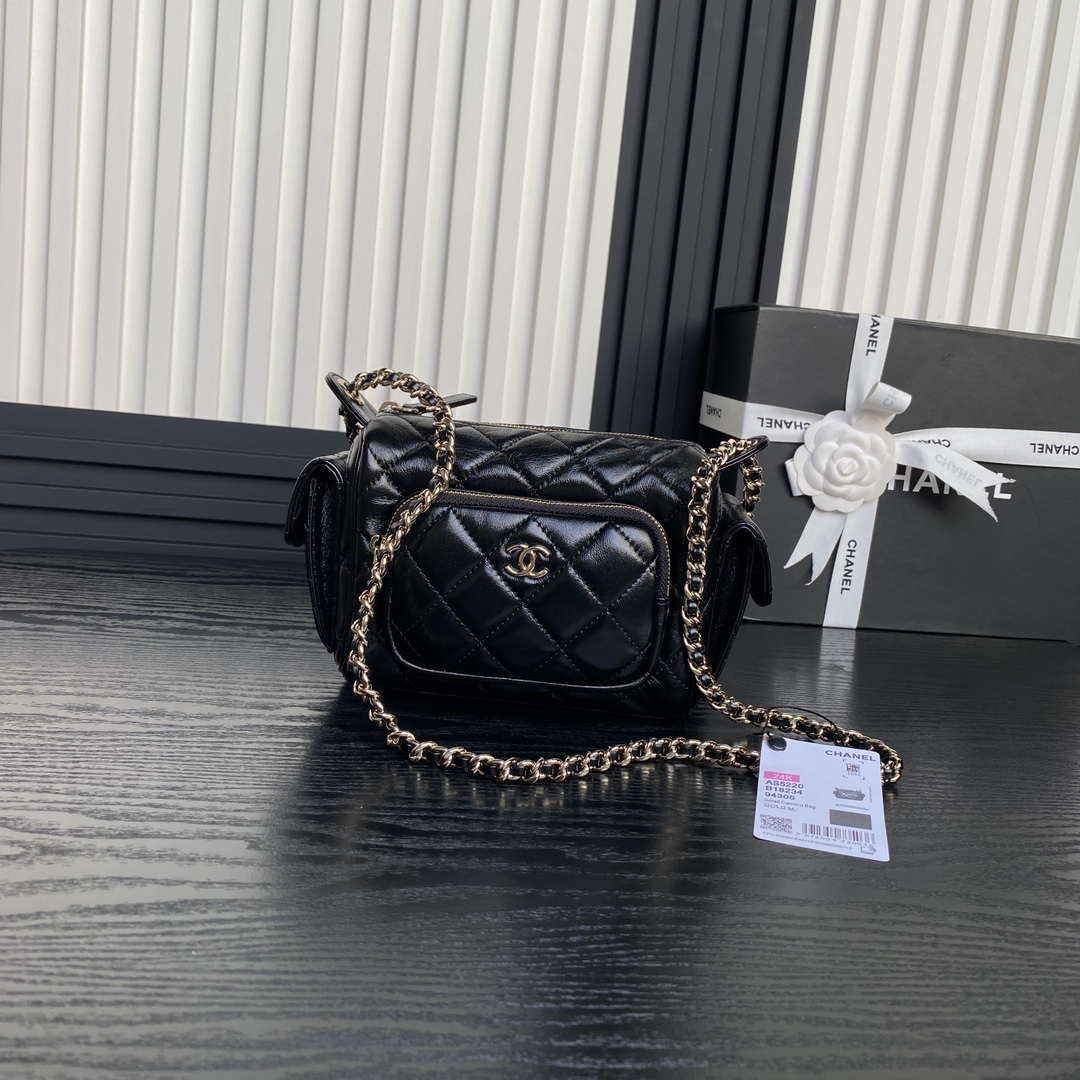Chanel AS5220 Small Camera Case Bag Black