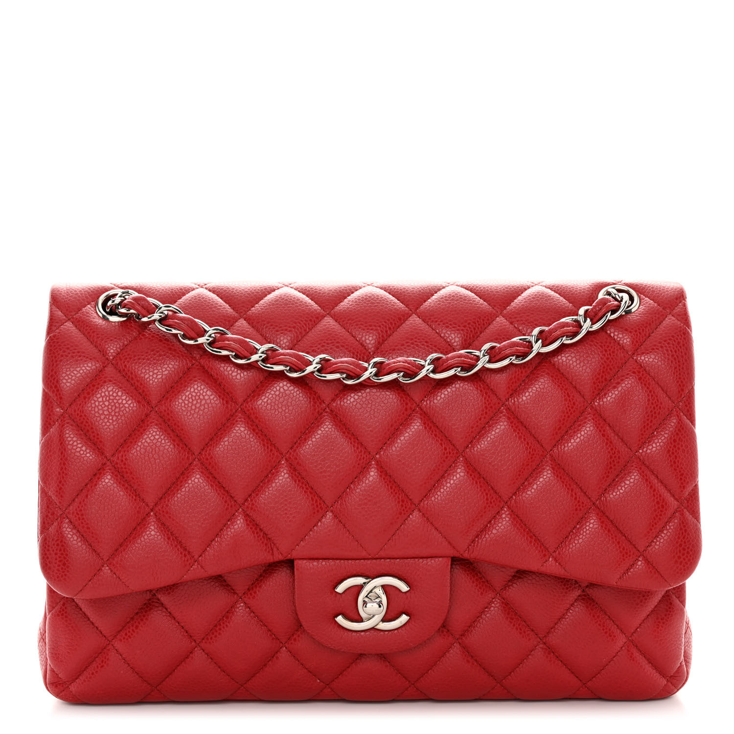 Chanel Jumbo Double Flap Red
