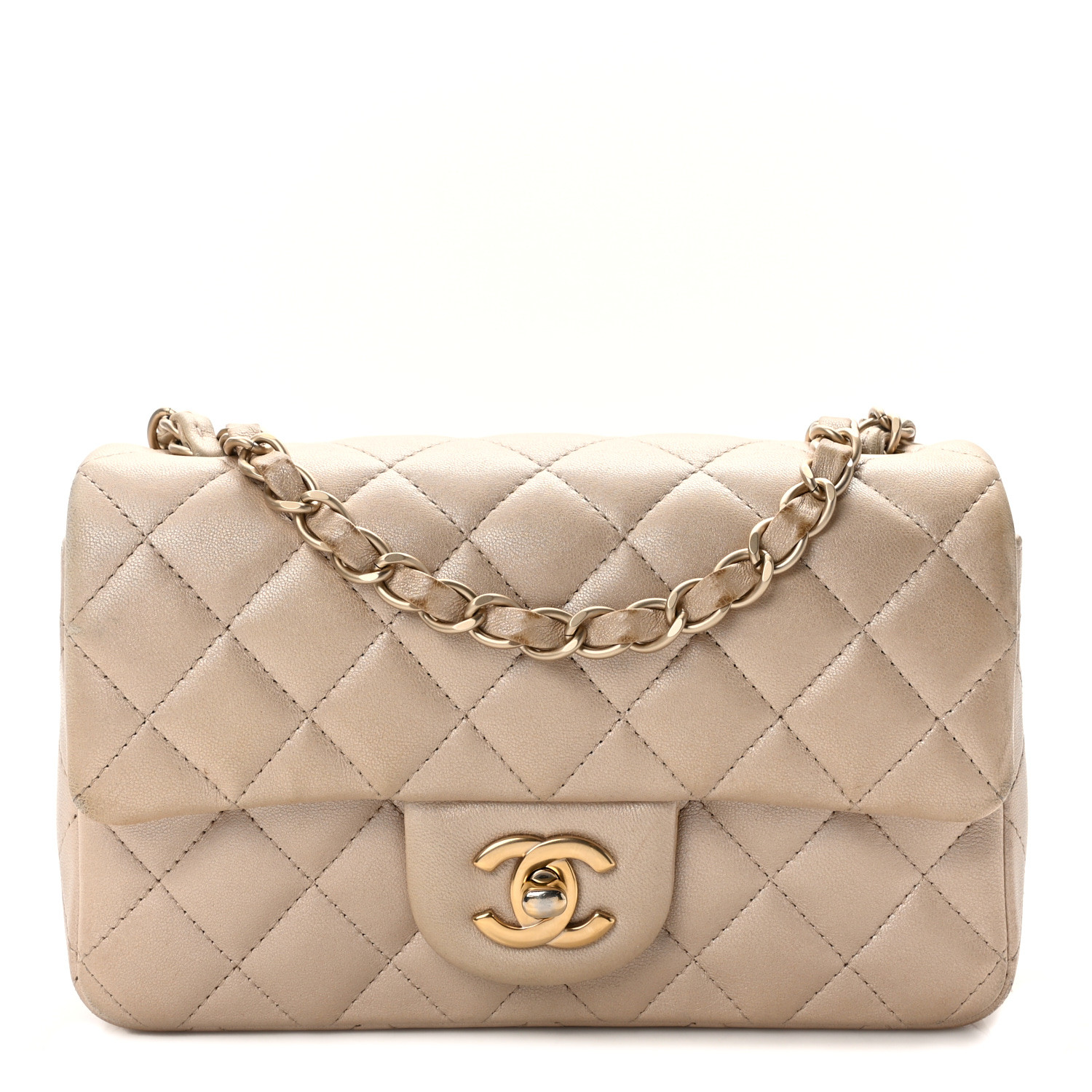 Chanel Mini Rectangular Flap Beige