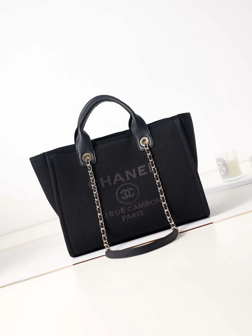 Chanel AS3257 Small Shopping Bag Black 09