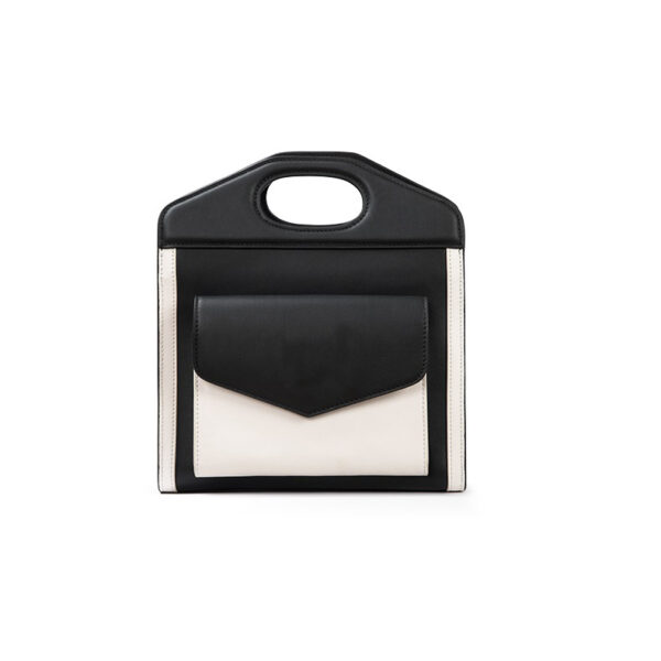 Fashion Women Pocket Mini Leather Tote Bags PW069 Black