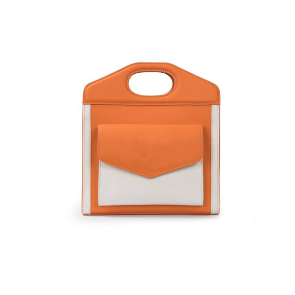 Fashion Women Pocket Mini Leather Tote Bags PW069 Orange
