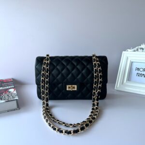 Luxury Women CF23 Classic Flap Bags Sheepskin Gold Buckle G1113
