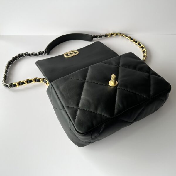 Luxury Women Shiny Lambskin Flap Bag Wholesale G1160 Black