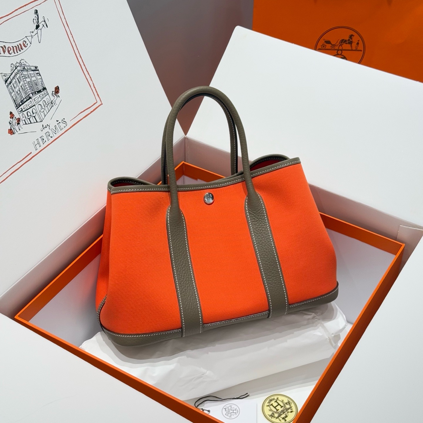 Hermes Garden Party 30cm Bag Canvas Negonda Leather 14 | Hermès Luxury Handbag Spotlight